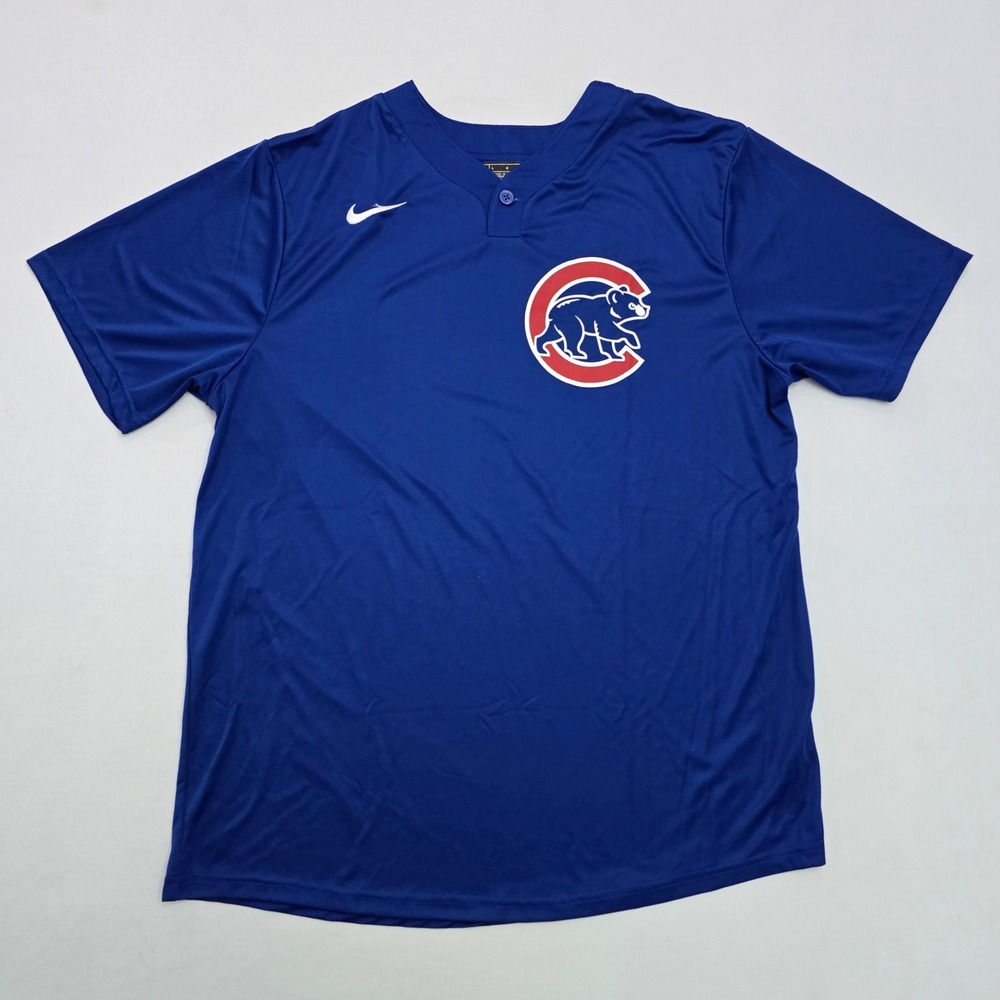 Nike Chicago Cubs MLB Baseball Batting Practice Jersey Shirt Blue Mens Large